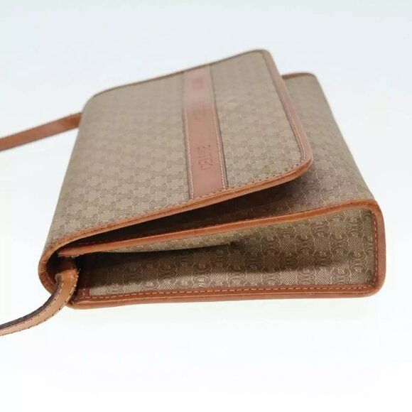 CELINE Macadam Canvas Shoulder Bag PVC Beige Auth bs18041 - Picture 3 of 16